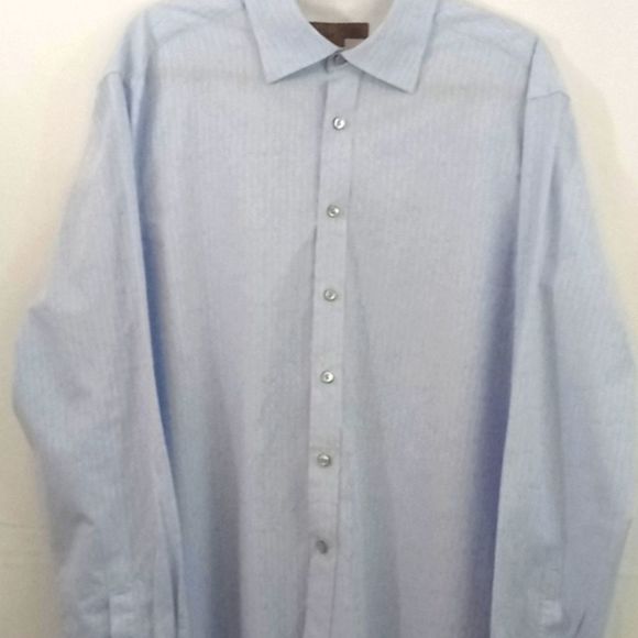 PRONTO UOMO BLUE BEAUTIFUL VINE PATTERNED SHIRT - Picture 1 of 5